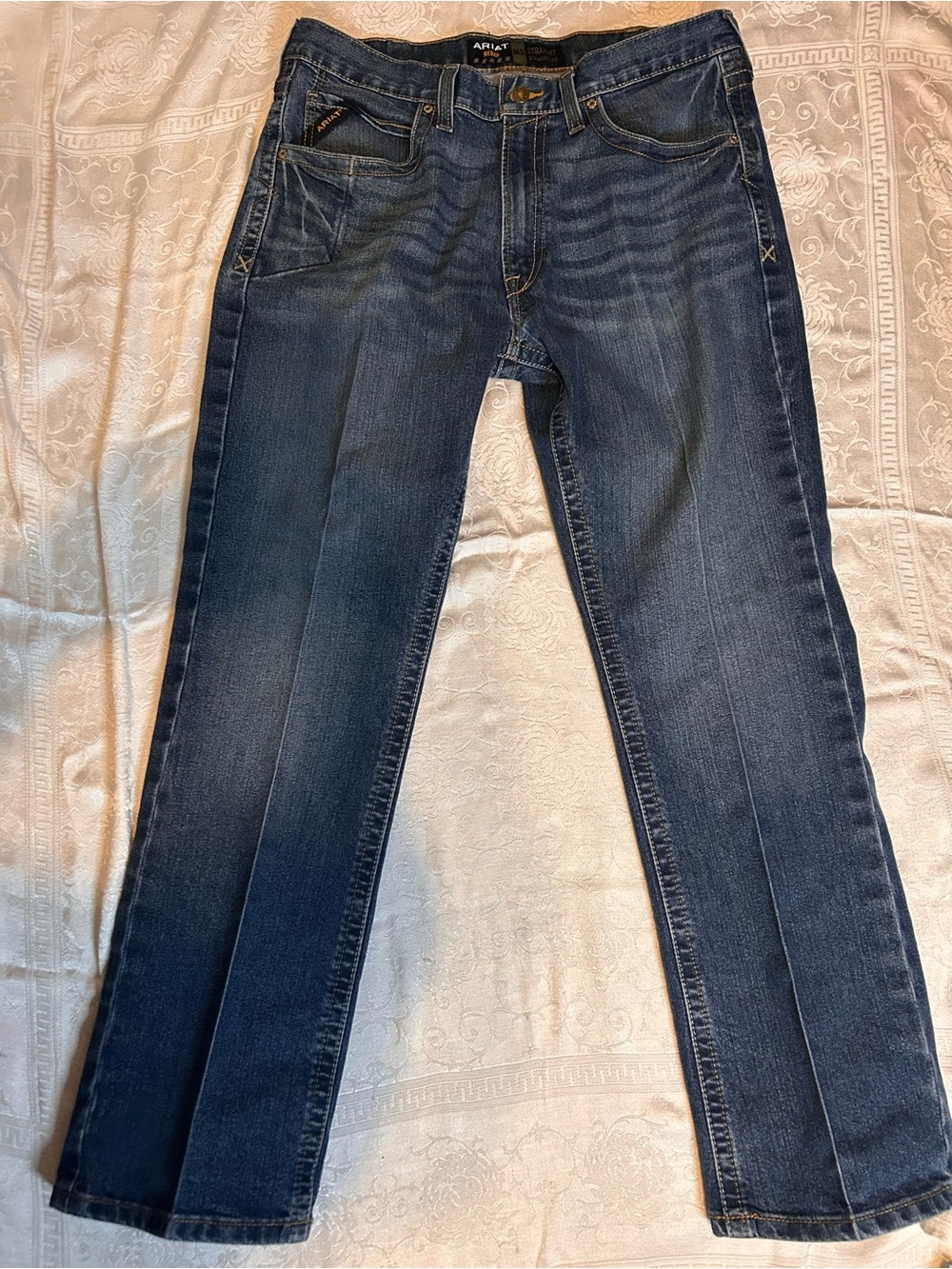 Ariat Men’s  Straight Leg Jeans in Dark Indigo Wash